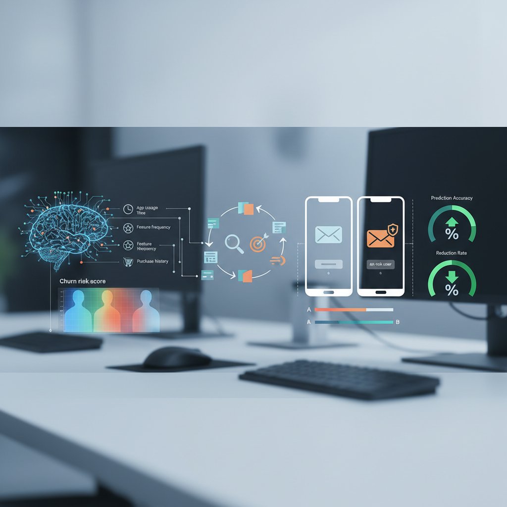 섹션 1: AI 기반 예측 모델 구축: 이탈 위험 사용자 74% 조기 감지 - Mobile Marketing 실전 전략