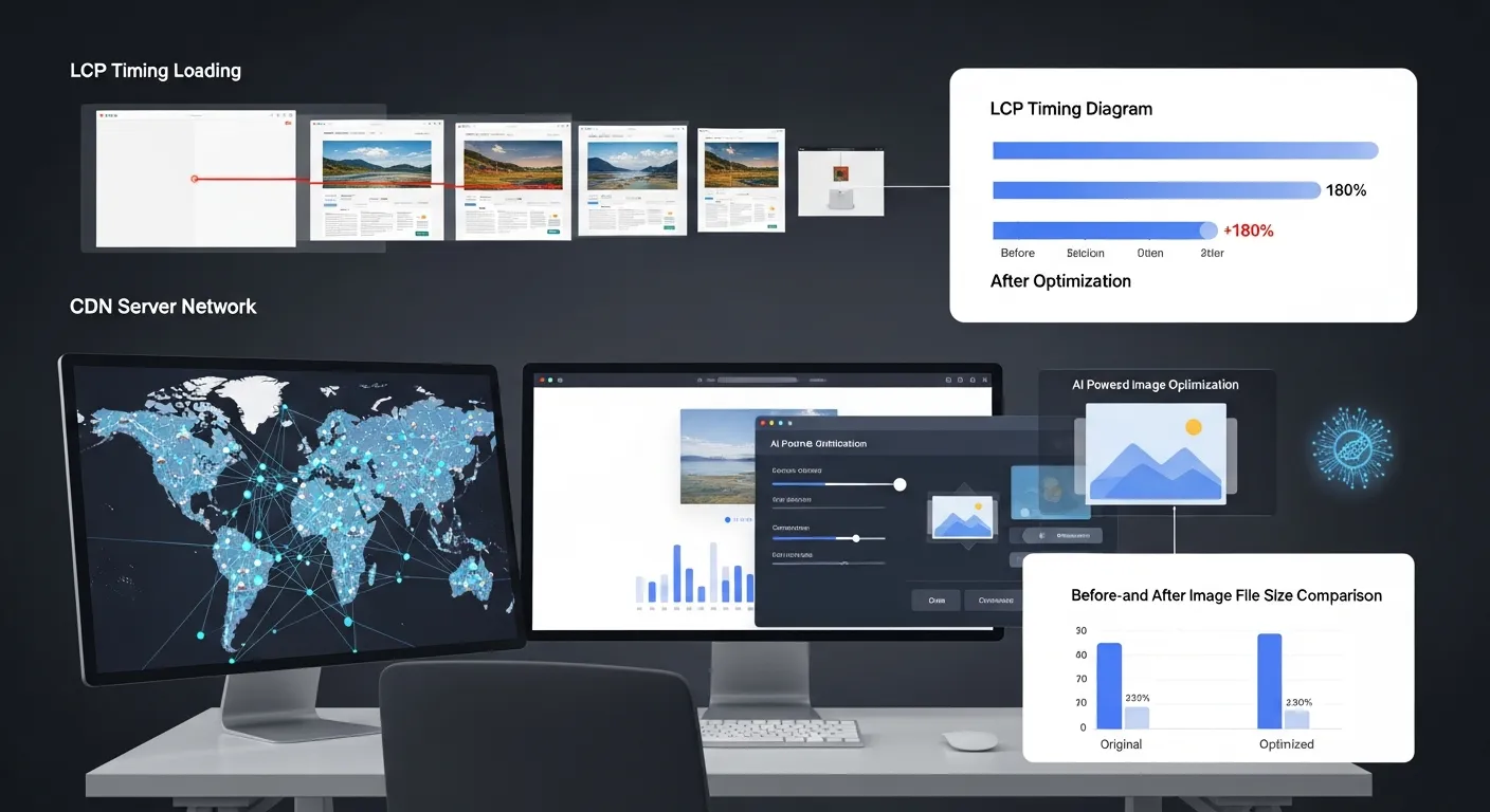 섹션 1: LCP (Largest Contentful Paint) 180% 단축: 이미지 최적화 & CDN 활용 전략 - Web Design & Development 실전 전략