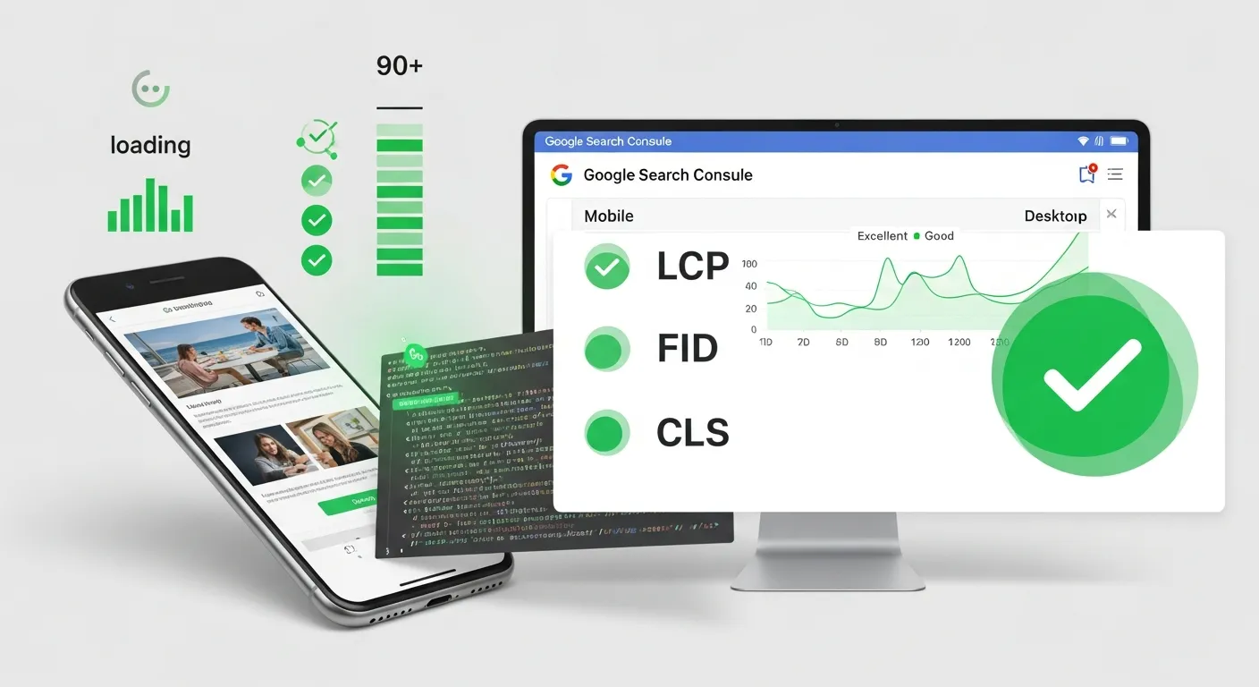 섹션 1: 모바일 퍼스트 인덱싱 완벽 대비: Google 핵심 지표(Core Web Vitals) 90점 확보 - Web Design & Development 실전 전략