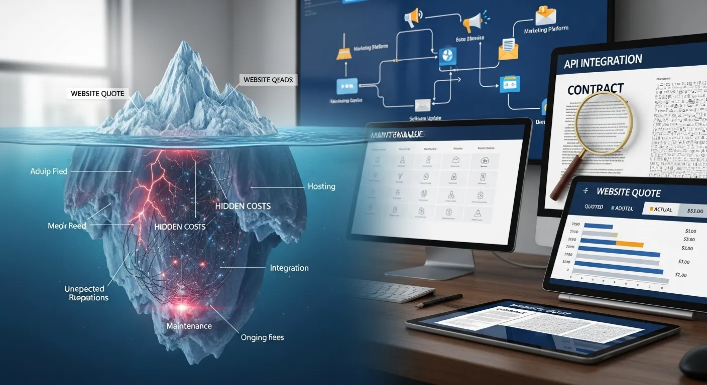섹션 1: 홈페이지 견적의 함정: 숨겨진 비용 3가지 파헤치기 - Web Design & Development 실전 전략