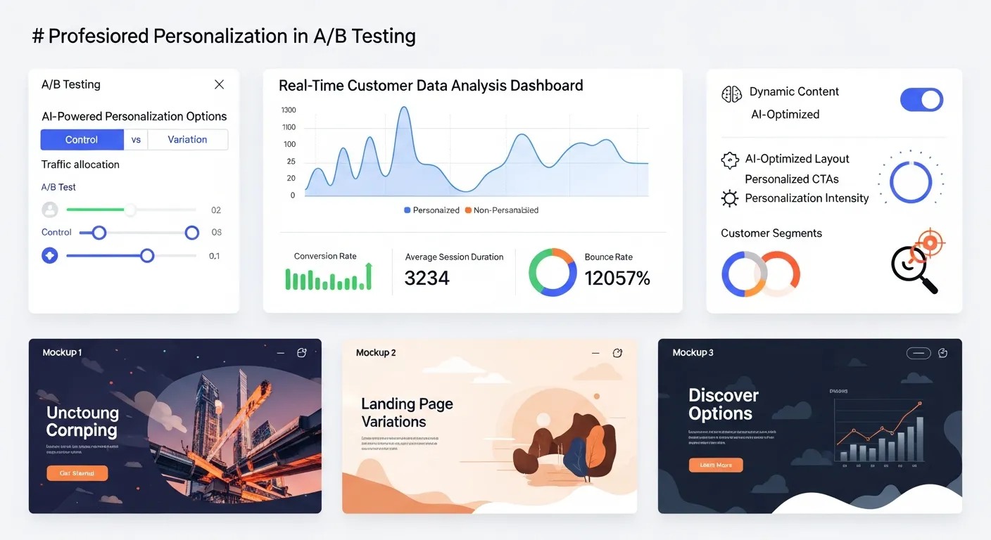 섹션 1: 랜딩페이지 A/B 테스트, 왜 'AI 초개인화'가 필수인가? - Web Design & Development 실전 전략