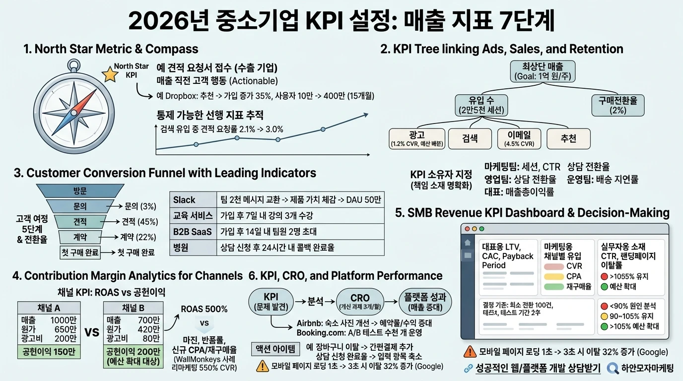 2026년 중소기업 KPI 설정: 매출 지표 7단계