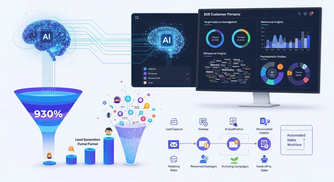 2025 중소기업 B2B, 'AI 기반 고객 페르소나' 통합으로 잠재 고객 930% 폭발! 5단계 자동화 세일즈 전략 - B2B Marketing 마케팅 가이드