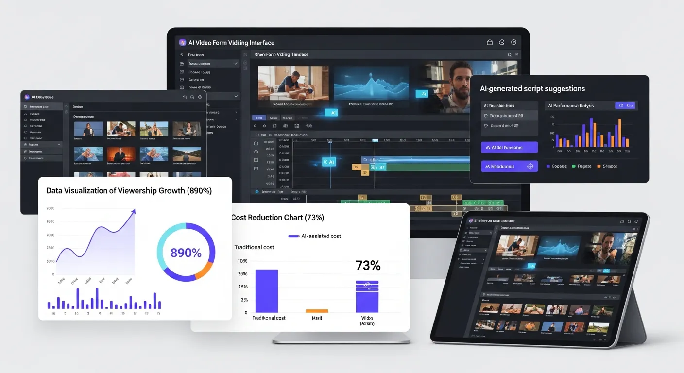 2025 중소기업 비디오 마케팅, '숏폼 AI 자동 편집'으로 제작비 73% 절감! 조회수 890% 폭발 5단계 전략 - Content Marketing 마케팅 가이드