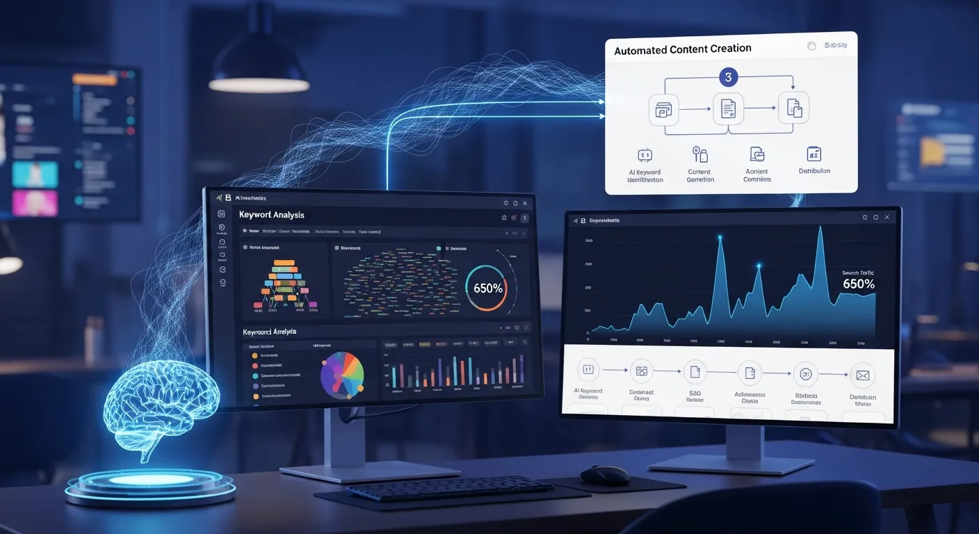 2025 중소기업 콘텐츠 마케팅, 'AI 기반 틈새 키워드 분석'으로 검색 트래픽 650% 폭증! 5단계 자동화 전략 - Content Marketing 마케팅 가이드