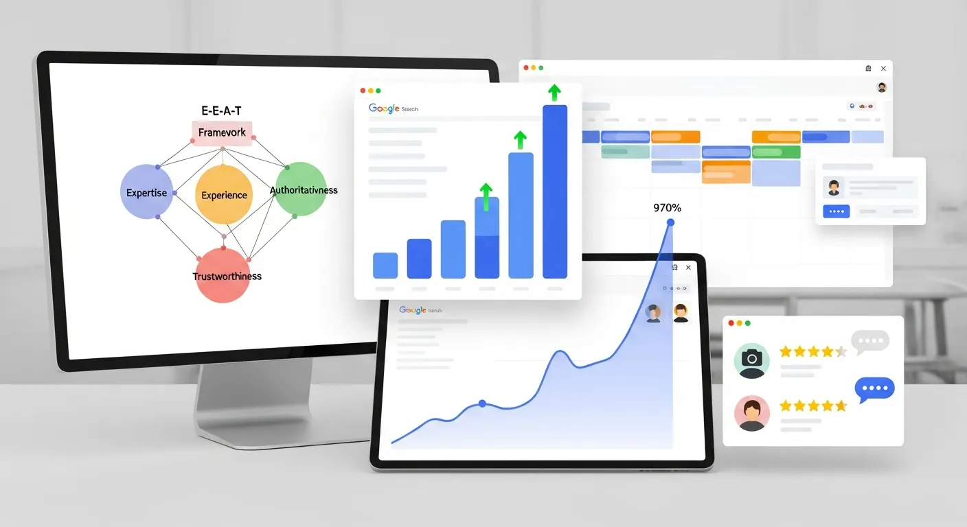 2027 중소기업 E-E-A-T: '경험 중심 콘텐츠'로 검색 970% 폭발! 5단계 신뢰 구축 전략 - Content Marketing 마케팅 가이드