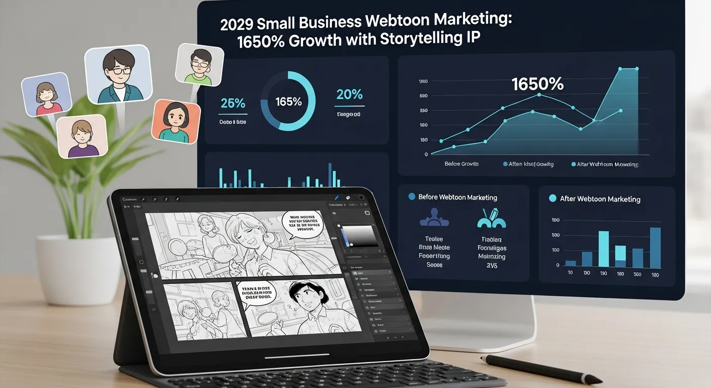 2029 중소기업 웹툰 마케팅: '스토리텔링 IP'로 잠재 고객 1650% 폭발! 5단계 팬덤 구축 전략 - Content Marketing 마케팅 가이드