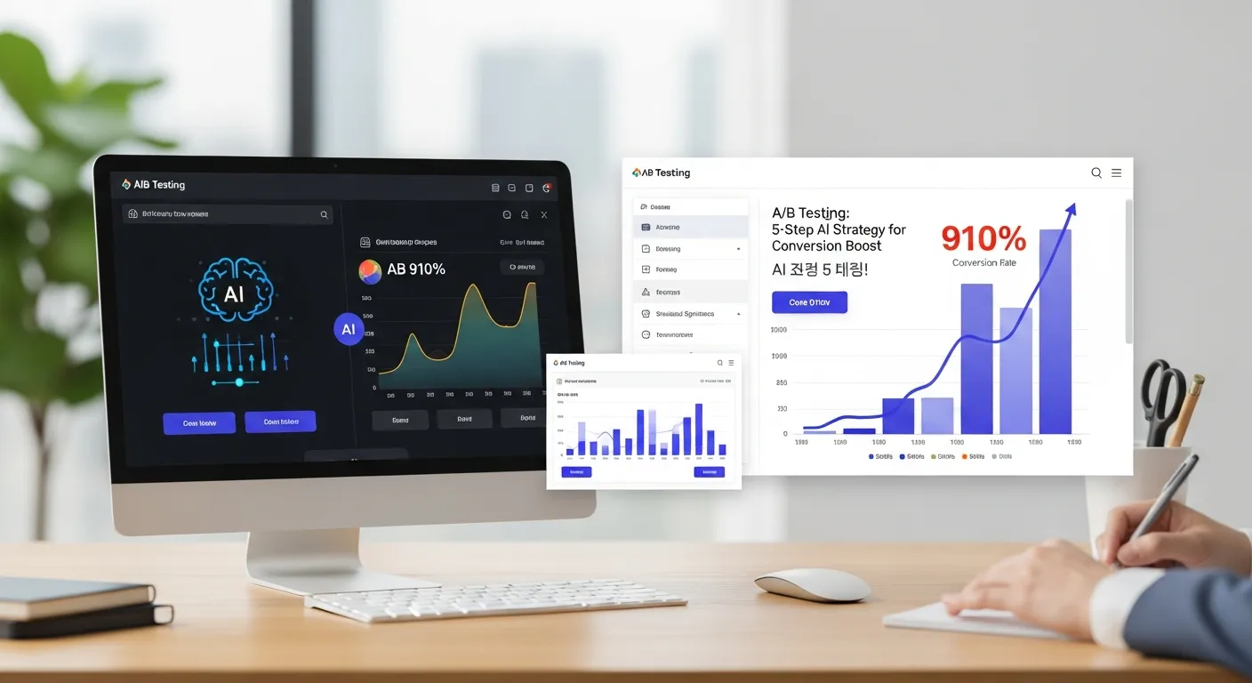 2025 중소기업, 'A/B 테스트 자동 승리 공식'으로 전환율 910% 폭발! AI 기반 5단계 초격차 전략 - Conversion Optimization 마케팅 가이드