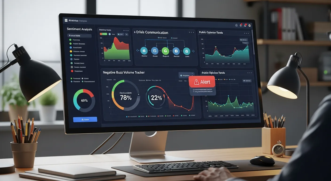 2025 중소기업 위기관리 PR: 'AI 실시간 평판 분석'으로 부정 여론 78% 조기 차단! 5단계 선제 대응 전략 - PR & Communications 마케팅 가이드