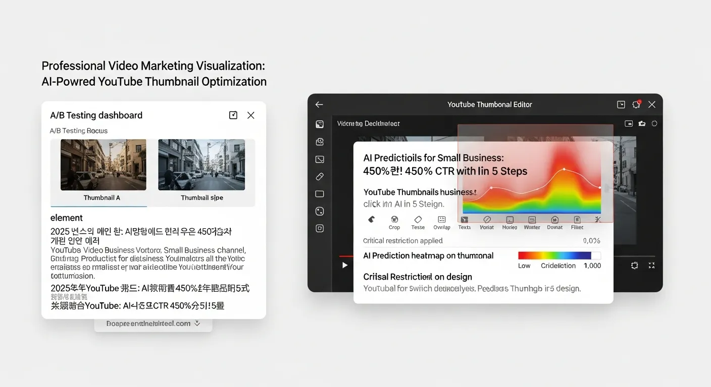 2025 중소기업 유튜브 썸네일: AI 예측 분석으로 클릭률 450% 폭발! 5단계 최적화 전략 - Video Marketing 마케팅 가이드