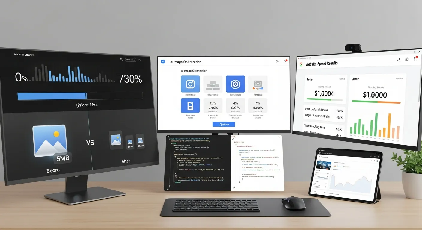 2025 중소기업 웹사이트 속도 혁신: 'AI 이미지 최적화'로 페이지 로딩 730% 단축! 5단계 초고속 웹 퍼포먼스 전략 - Web Design & Development 마케팅 가이드